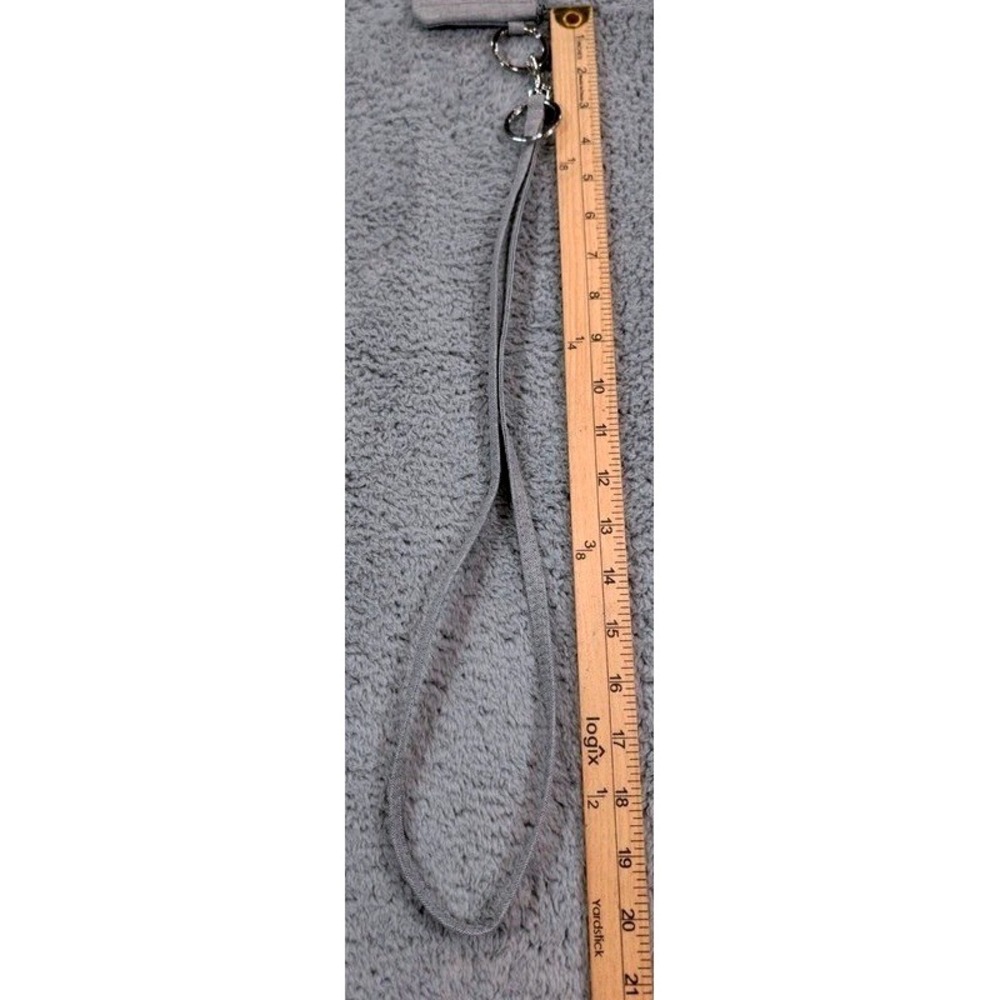 Vera Bradley Zip ID Case Lanyard Womens One Size Gray Heathered ReActive Floral - Picture 5 of 11